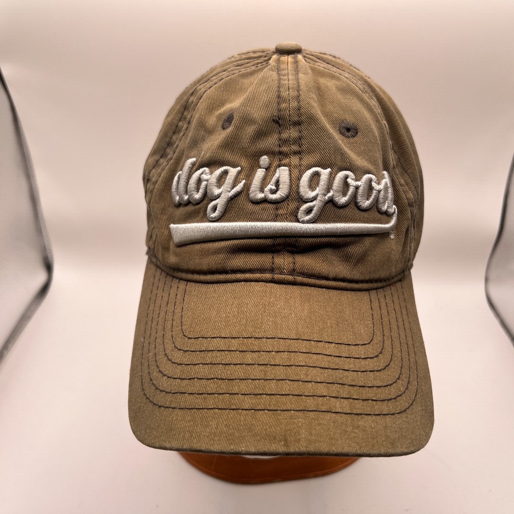 Dog is Good Brown Embroidered Baseball Cap Adjustable Hat Inspired by Dog